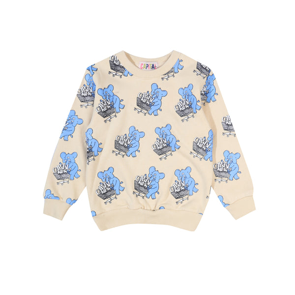 Elephant All Over Print - Cream