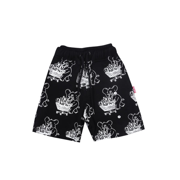 All Over Print Shorts - Black