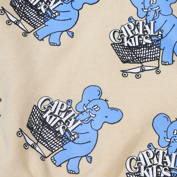 Elephant All Over Print - Cream